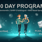 90-Day Sermorelin/GHRP-2 Troche + NAD+ Nasal Spray Vitality Program | $899 Special